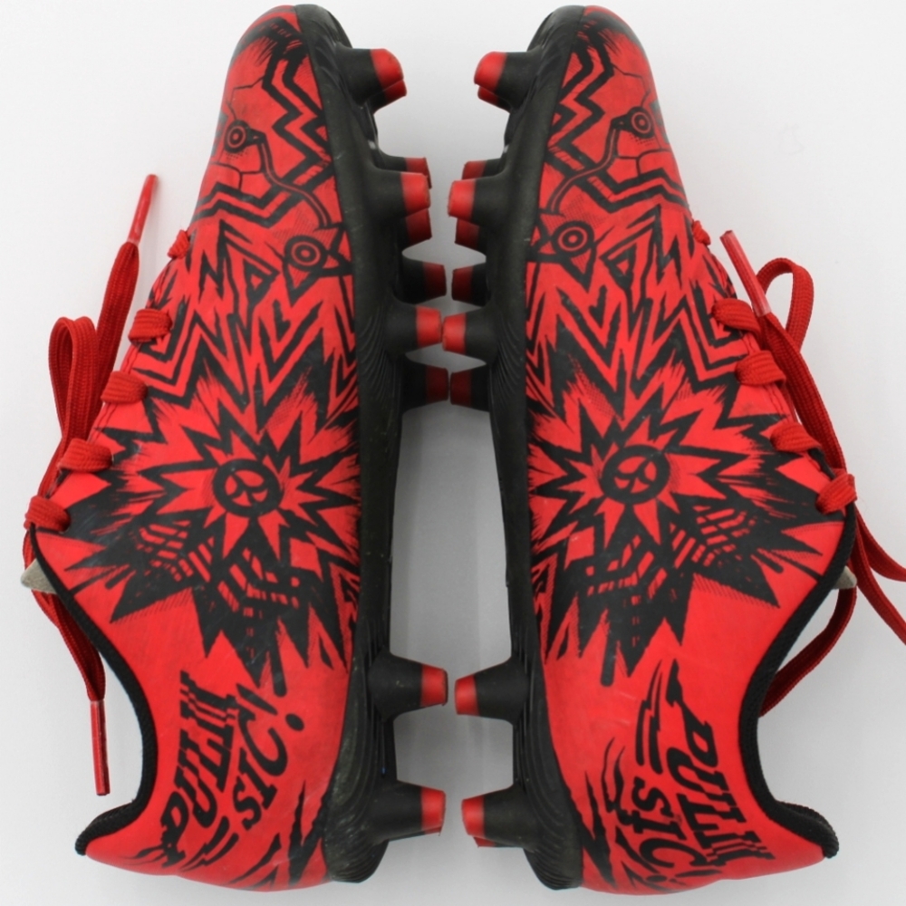 Little Girls Soccer Cleats Red/Black 11 - Picture 9 of 10
